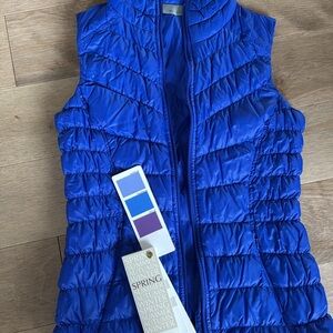 Athleta Blue Puffer Vest